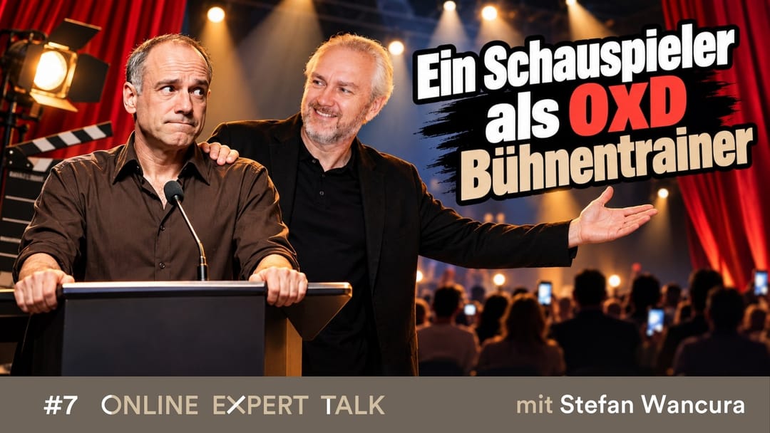 Ein Schauspieler als OXD Bühnentrainer